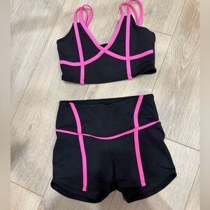 Kids Black and Pink Matching Set